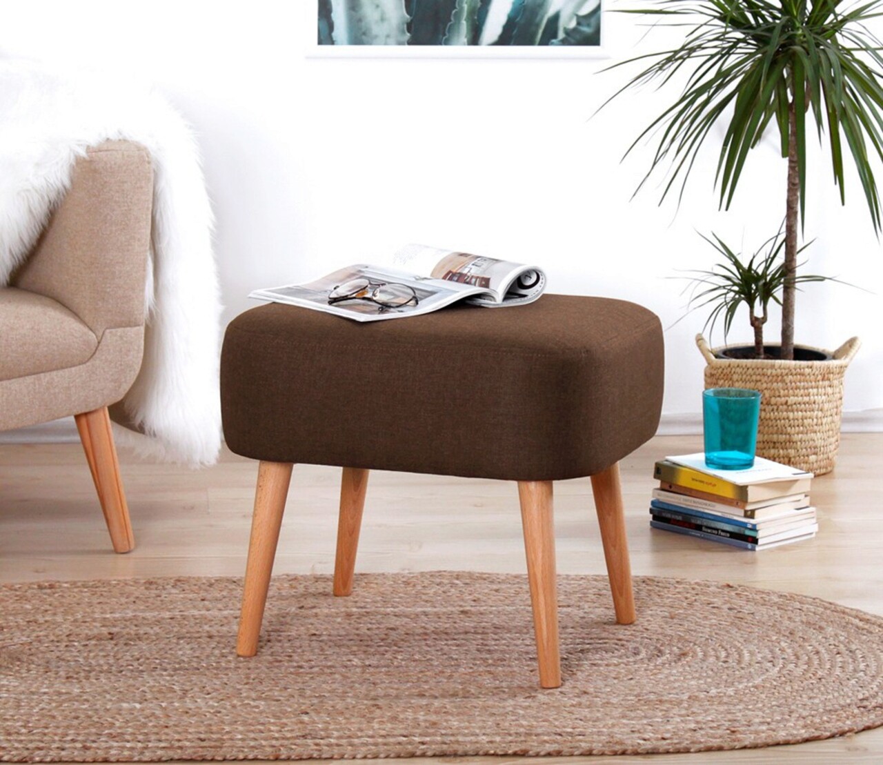 Taburet, Atelier del Sofa, 209FLF1133, Maro - imagine 5